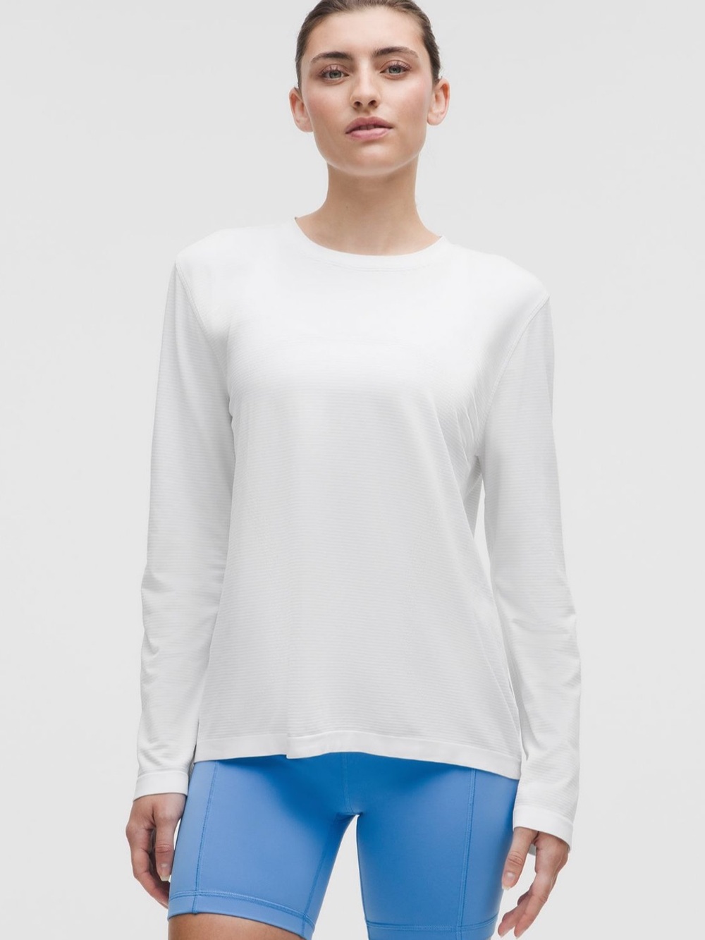 lululemon athletica White Long-Sleeve Crew Tee